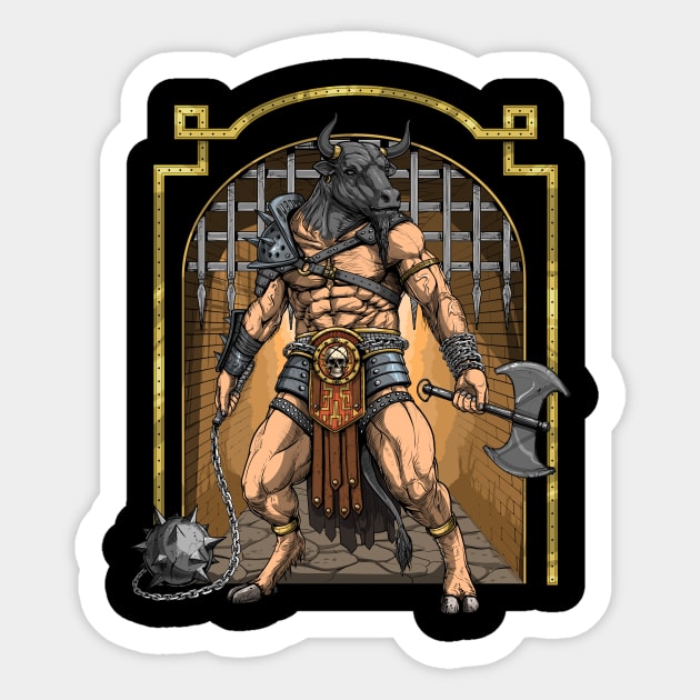 Minotaur Sticker by underheaven